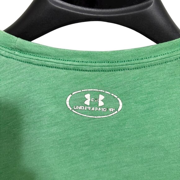 Notre Dame Fighting Irish Shirt Mens Size Large Under Armour Green - Picture 5 of 6